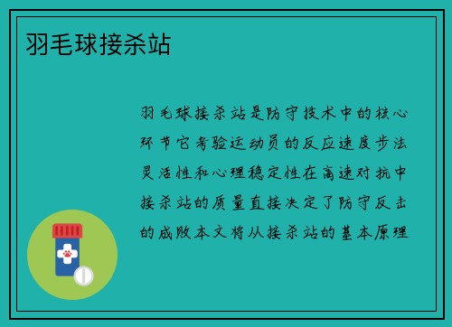 羽毛球接杀站